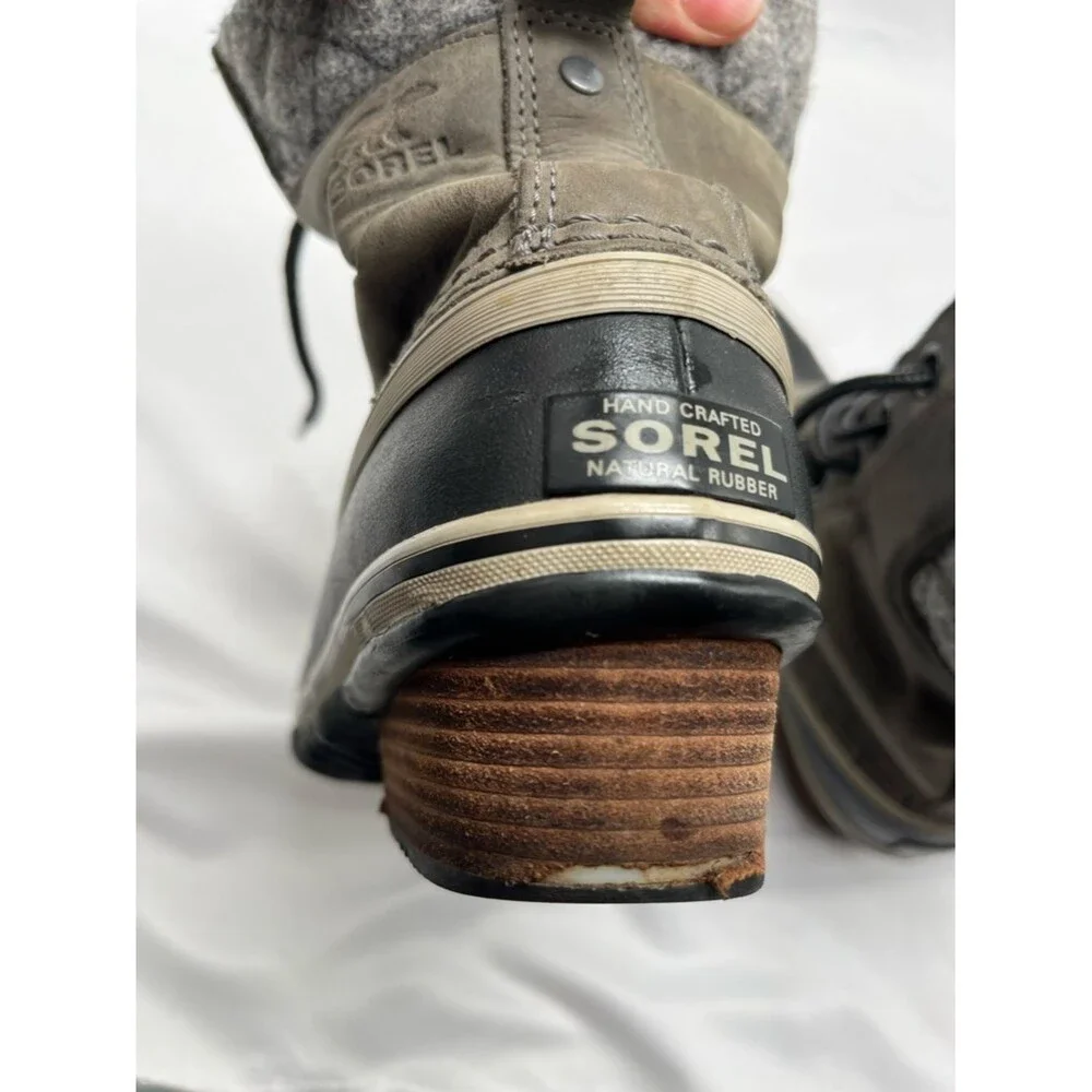 Gray Sorel Women's Slimpack Lace 2 Ankle Boots